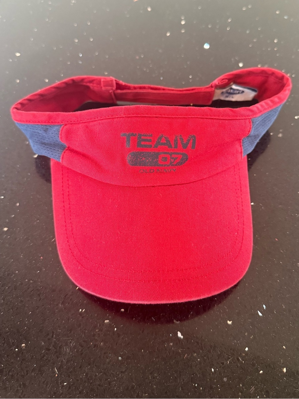 Old Navy Red 'TEAM 97' Visor with Navy Accents